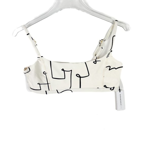NWT WeWoreWhat Cami Bra Top Scribbles Off White Size Small S NEW - Picture 2 of 11